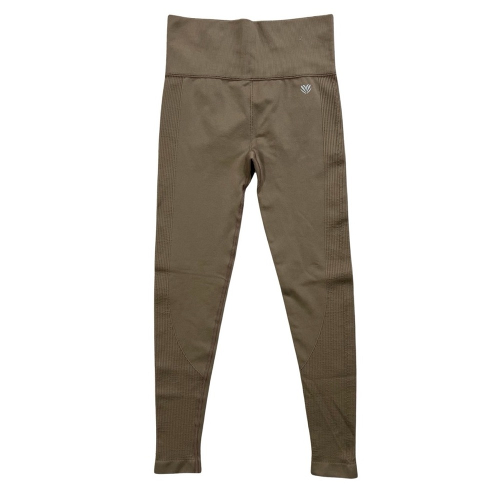F21 Active Ribbed Leggings Size Small Tan Mocha Stretch